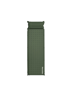 Коврик самонадувающийся Naturehike, 200х65х6 см, с подушкой, зеленый