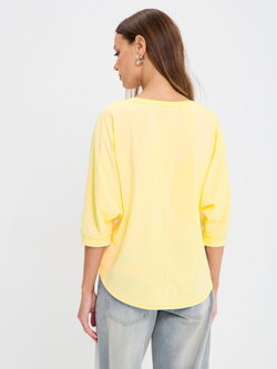 Свободная футболка летучая мышь с рукавом 3/4