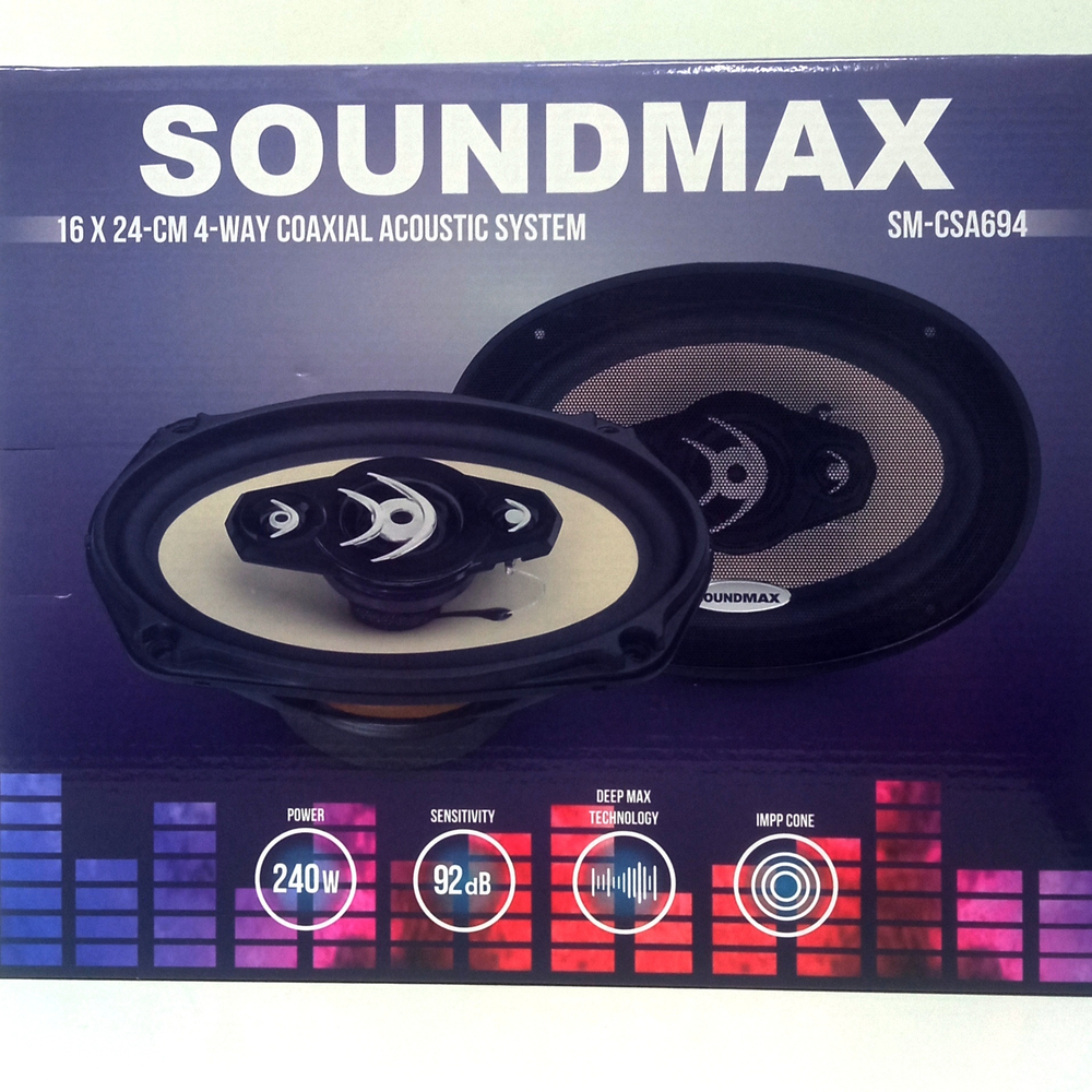 Автоколонки Soundmax SM-CSA 694 (6x9 дюйм.) 2шт. сетки.
