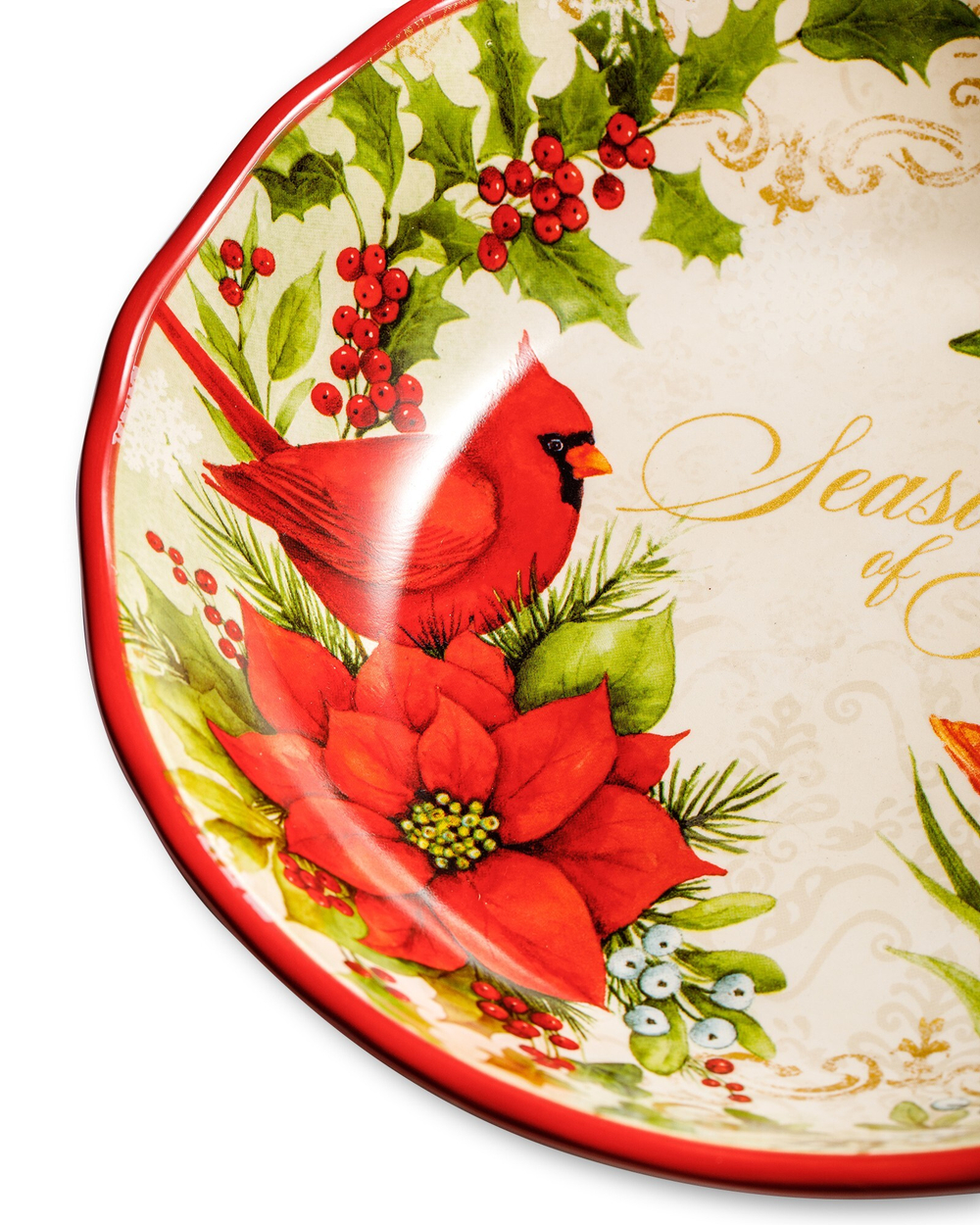 Тарелка суповая 23см Certified International Corp Красочная зима