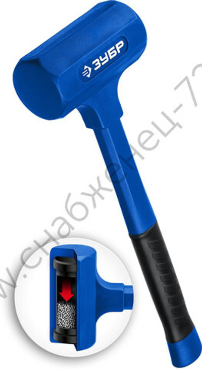 ЗУБР БМО 60 мм, 1800 г, Безынерционный молоток (2049-1800)