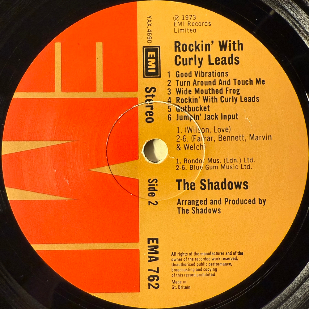 The Shadows ‎– Rockin' With Curly Leads (Англия 1973г.)