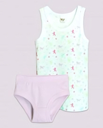 Комплект для девочки (майка,трусы) р.86-52 белый/с.лиловый, 1 шт.