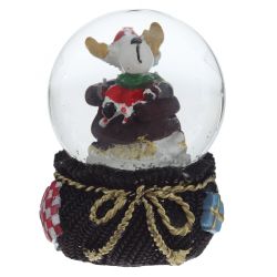 GAEM Фигурка декор в стекл шаре "Дед Мороз/Мишка/Олень", D 4.5 см, L4,5 W5 H6 см, 4в.
