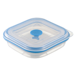 Контейнер для переноски и хранения силиконовый квадратный складной silikobox, 400 мл, синий