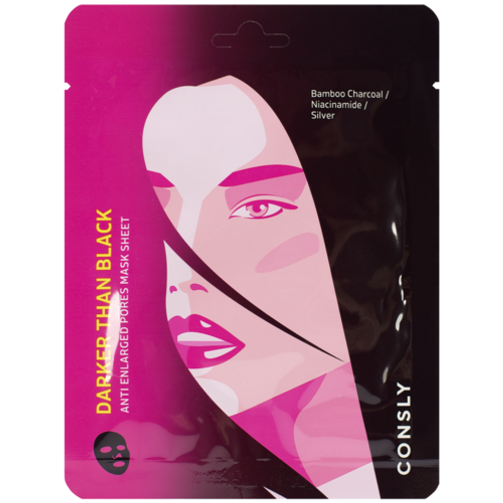 [Consly] Darker than black anti enlarged pores mask - Тканевая маска против расширенных пор