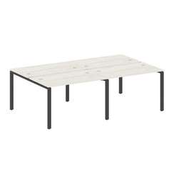 Metal System Рабочая станция на 4 места на П-образном м/к БП.СМ-4.2 Дуб Наварра/Металл Антрацит 2400