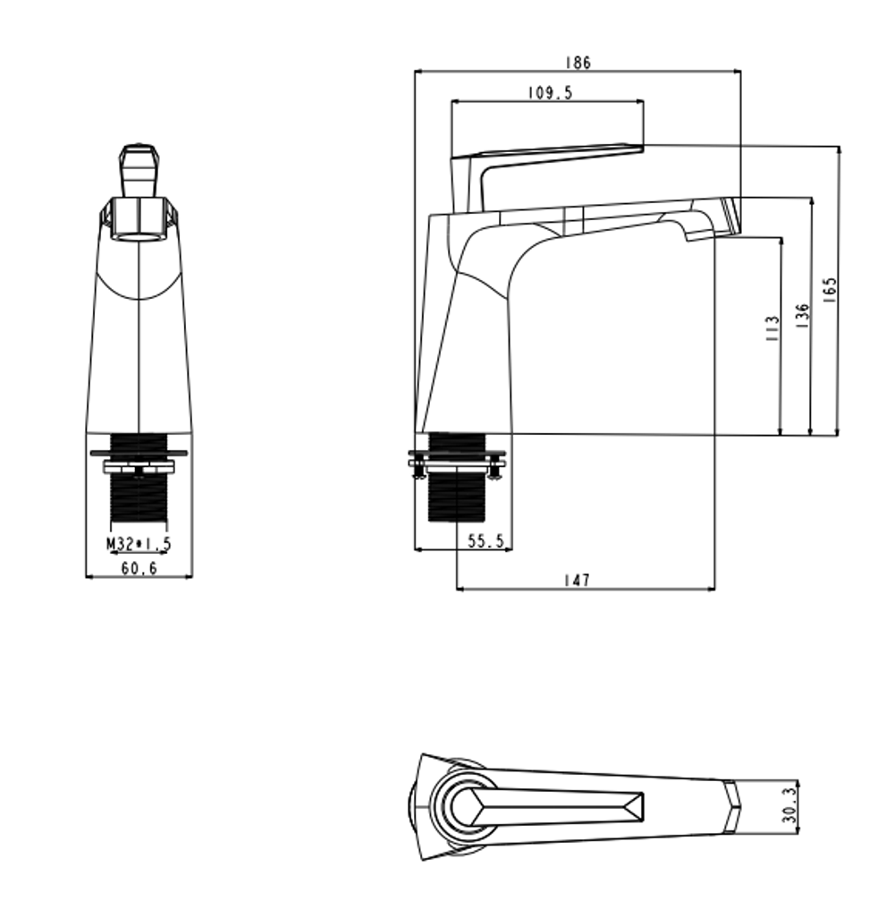 Смеситель для раковины стандартный Grocenberg GB2025MG Матовое золото