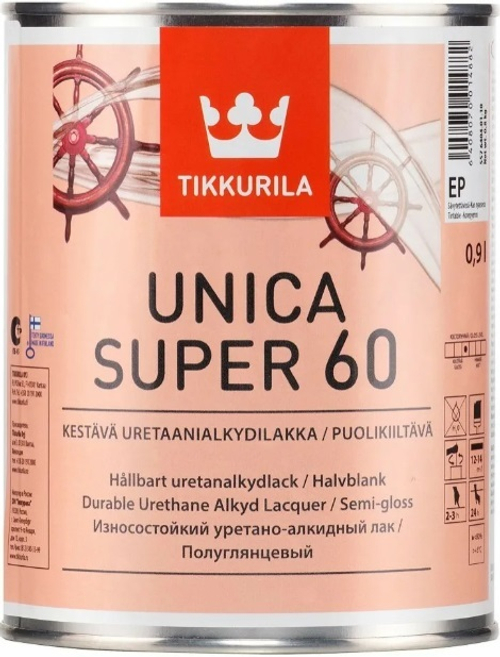 Лак Tikkurila UNICA SUPER EP полуглянцевый 2.7 л