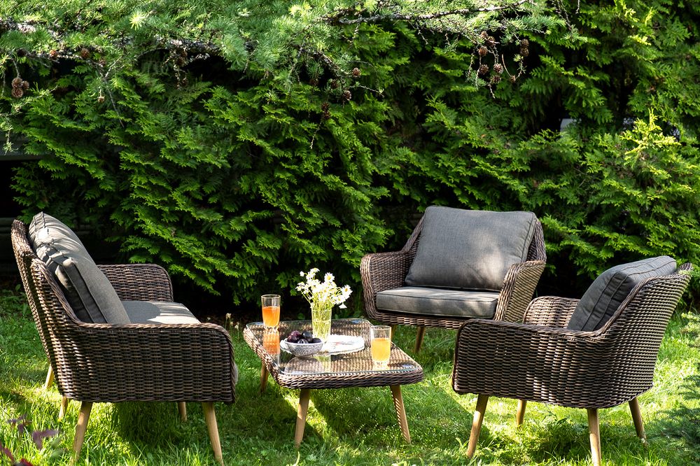 "Прованс" лаунж-зона плетеная из искусственного ротанга, цвет коричневый