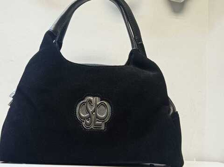 Сумка изумрудная женская замшевая