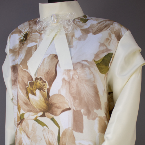 Платье ритуальное "Орхидея" с шарфом