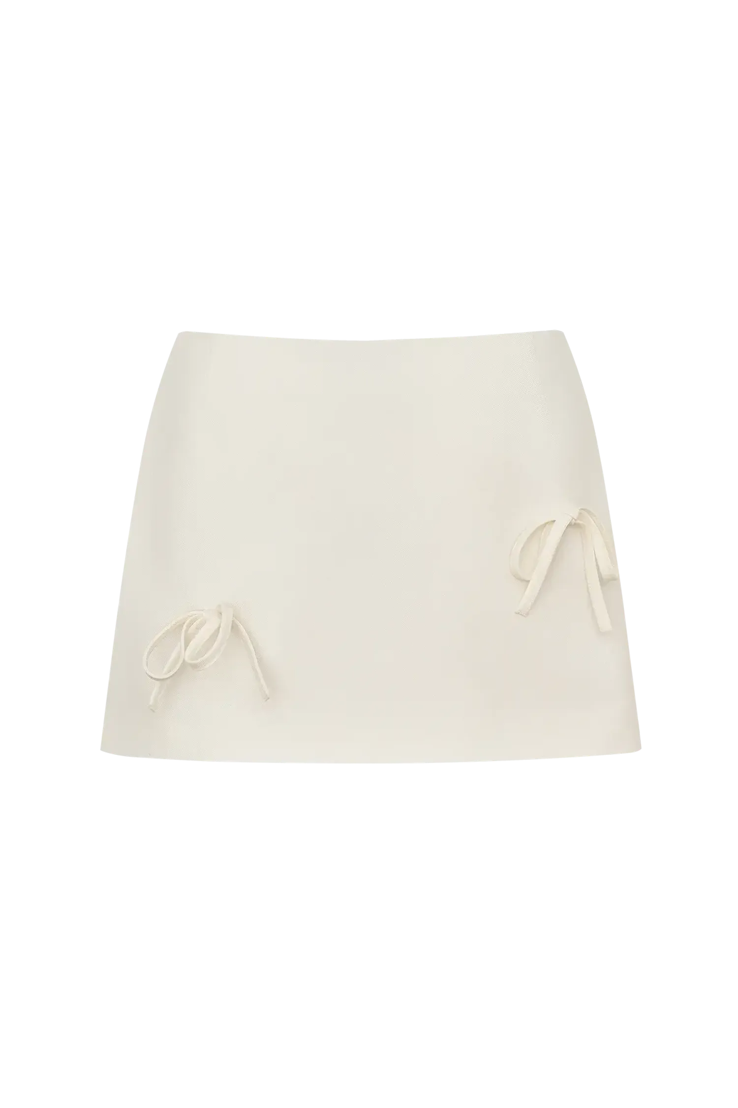 Юбка мини (И сбоку бантик), молочная