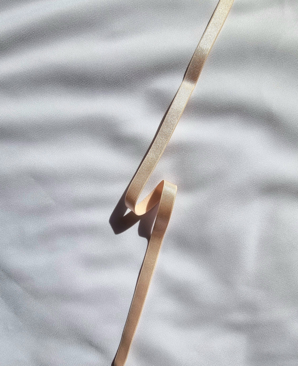 Бретель серебристый пион 10 мм