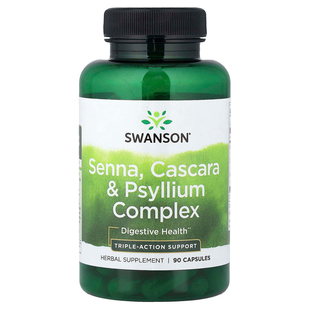 Swanson, Комплекс из сенны, какары и физлиума, 90 капсул