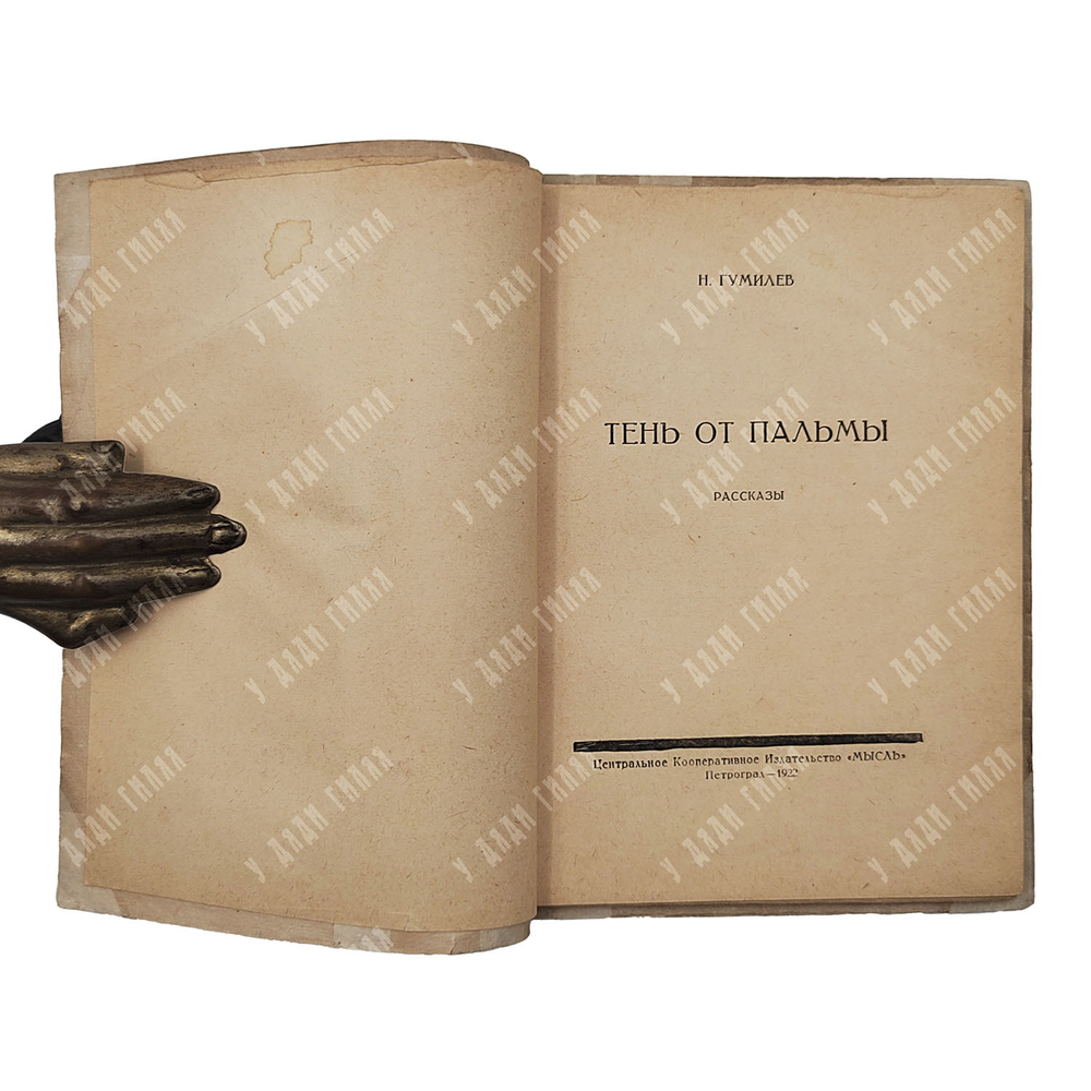 [Посмертное издание] Гумилёв Н. Тень от пальмы: рассказы, 1922.