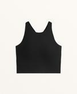 Oysho Кроп-топ с открытой спиной Light Touch, черный