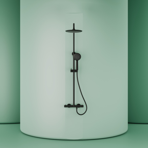 Душевая стойка Sancos Game SC3002MB 5 режимов, матовая черная