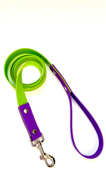 Поводок из биотана 25 мм, длина 5 м, салатовый и фиолетовый