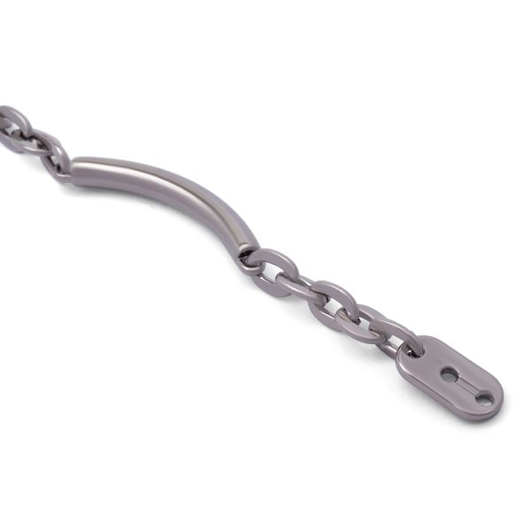 Цепочка-вешалка для одежды 105х7 мм, металл, Pewter олово, чер.никель, 2 шт, MB196
