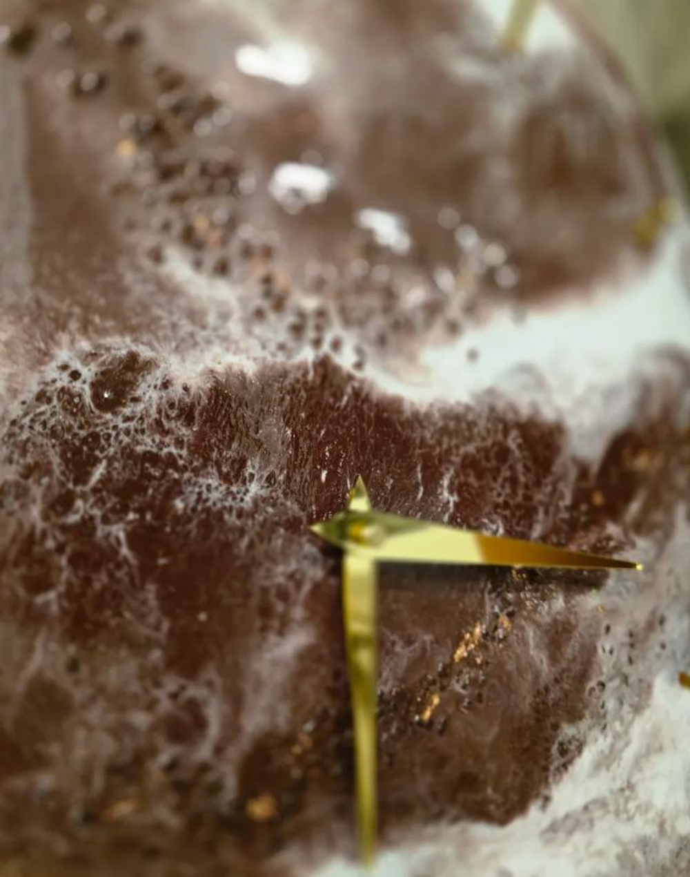 Настенные часы ручной работы «Бронзовая река»