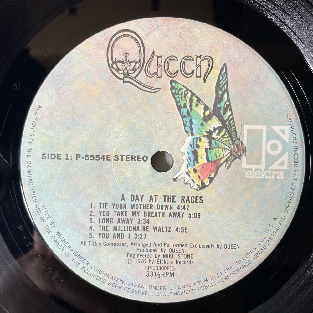 Винтажная виниловая пластинка LP Queen A Day At The Races (Япония 1981) (Оби)