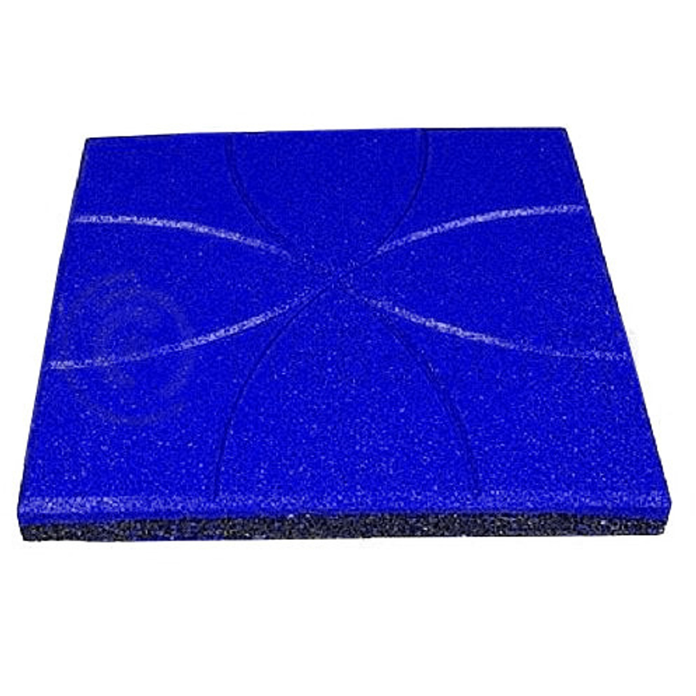 Резиновая плитка "Лотос" 35х35х3 см Синяя