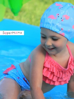 Шапочка для плавания детская непромокаемая для бассейна