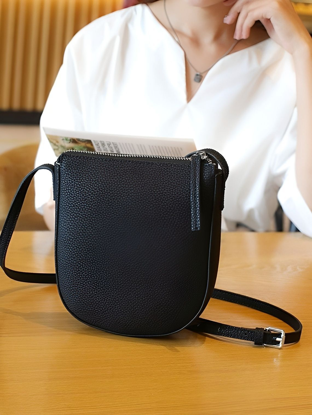 сумка женская натуральная кожа через плечо кросс боди маленькая