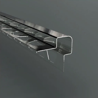 Антивандальный профиль для керамической плитки ZCPR, нержавеющая сталь шлифованная