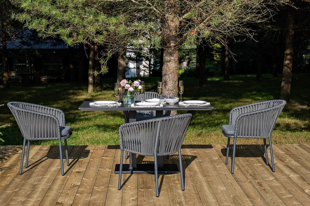 "Каффе Дабл" обеденная группа на 4 персоны, цвет "серый гранит"