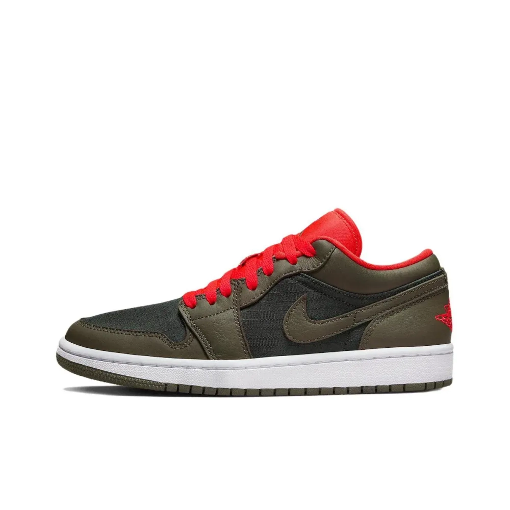 Женские кроссовки Air Jordan 1 Low SE 'Newsprint Olive Grey ' DQ6076-002