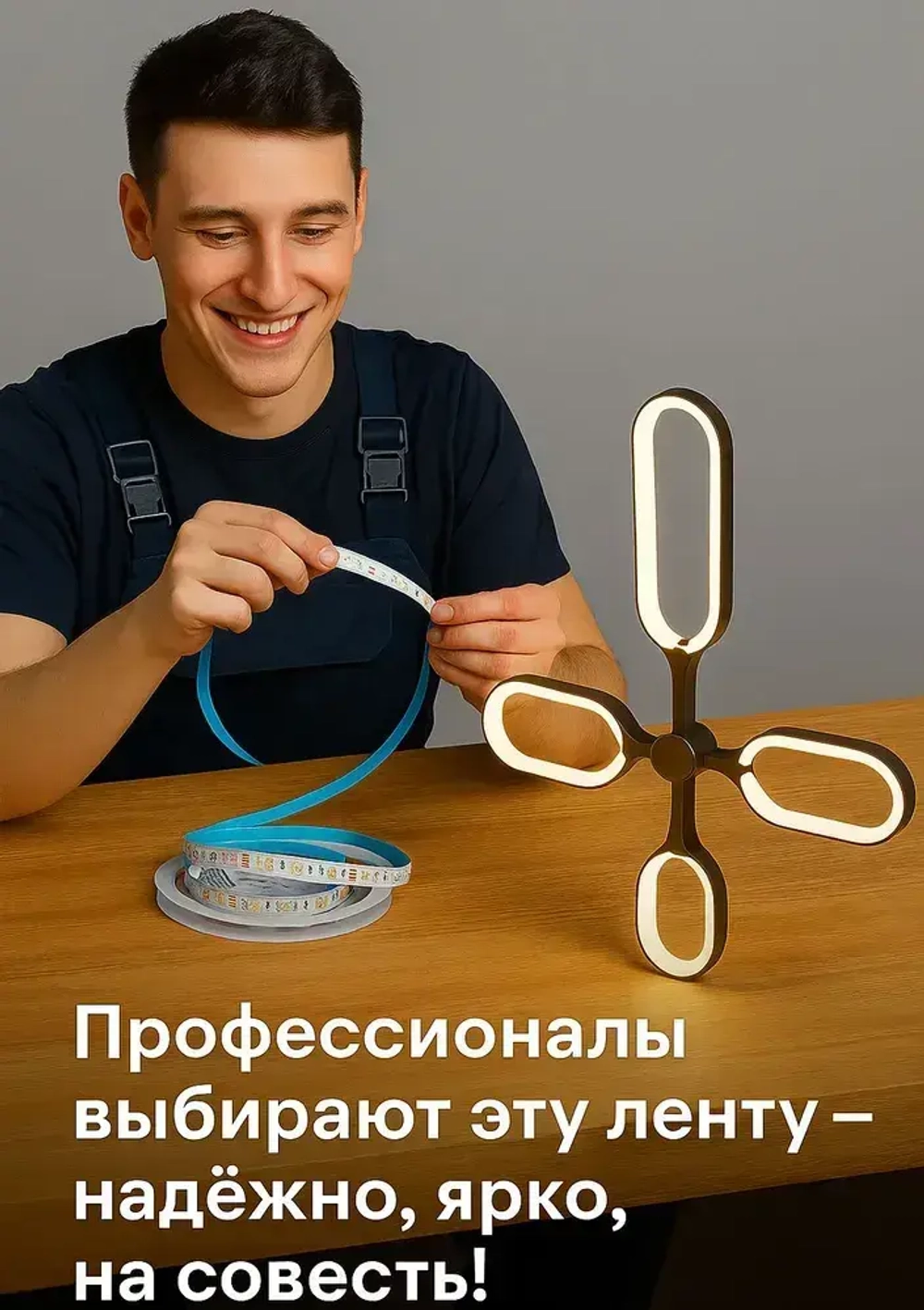 Светодиодная лента для ремонта люстр 3м. 1 шт. 3PIN (трехпроводная)