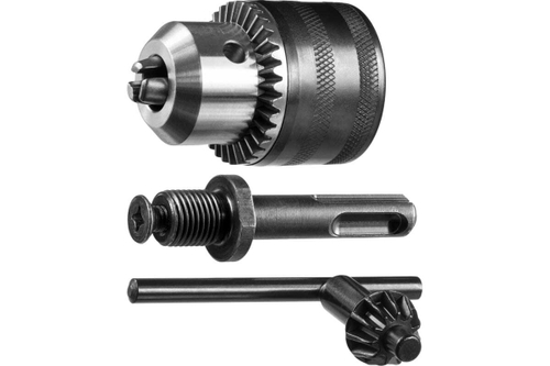 Набор МАСТЕР патрон ключевой 13 мм, SDS+ адаптер, ключ для патрона ЗУБР 29081-H3