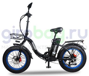 Электровелосипед Minako F11 Pro (Синий обод)