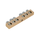 Шина нулевая 6 отверстий, без изолятора, крепеж по центру, 6х9 мм