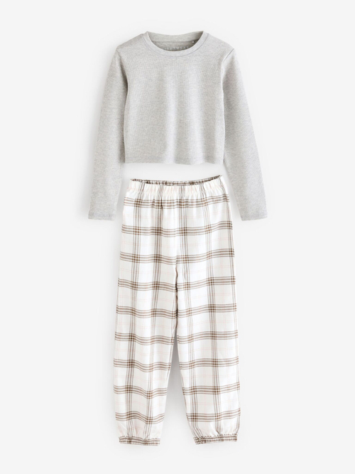 Пижама для девочки Next E51-294, 2 шт., Серый, Бежевый, Черный