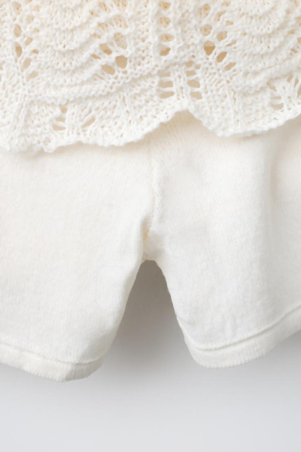 ZARA ЮБКА С ВЫШИВКОЙ, ЖЕЛТОВАТО-БЕЛЫЙ