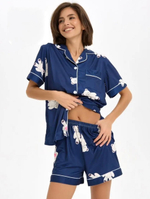 [m]Пижама жен. б/в шорты+рубашка к/р 8325