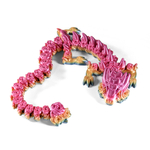 Дракон-роза с глазами, игрушка антистресс, 3D печать, 40 см.