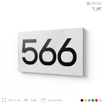 Номер на дверь 566, табличка на дверь для офиса, квартиры, кабинета, аудитории, склада, белая 120х70 мм, Айдентика Технолоджи