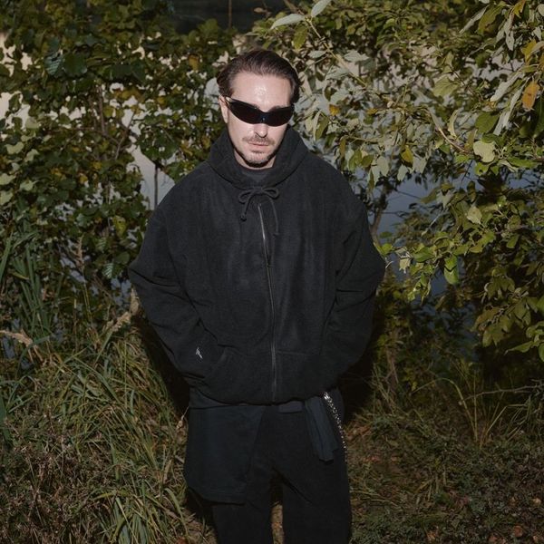 Худи оверсайз на молнии Флиска #7 черное - фото 2