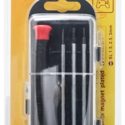 Отвертка со сменными насадками 4пр.(PH00,PH0,PH1,SL 1.5,SL 2.5,SL 3) KingTul kraft KT3034K