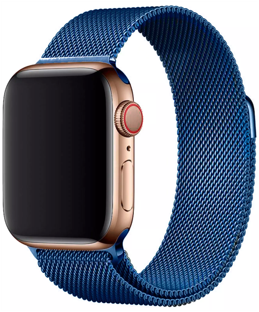 Ремешок Apple Watch 40мм,металлический,сетчатый,темно синий Replica