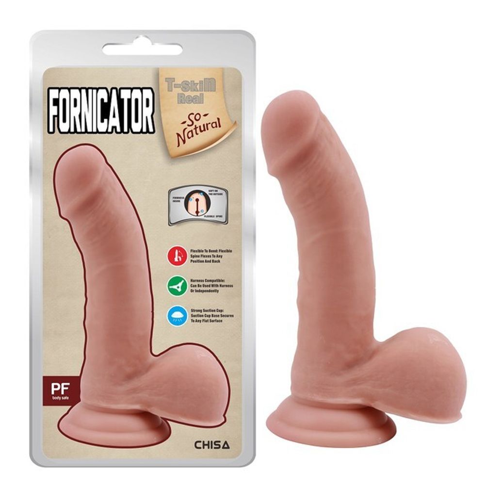 Фаллоимитатор на присоске Fornicator (Цвет: телесный)