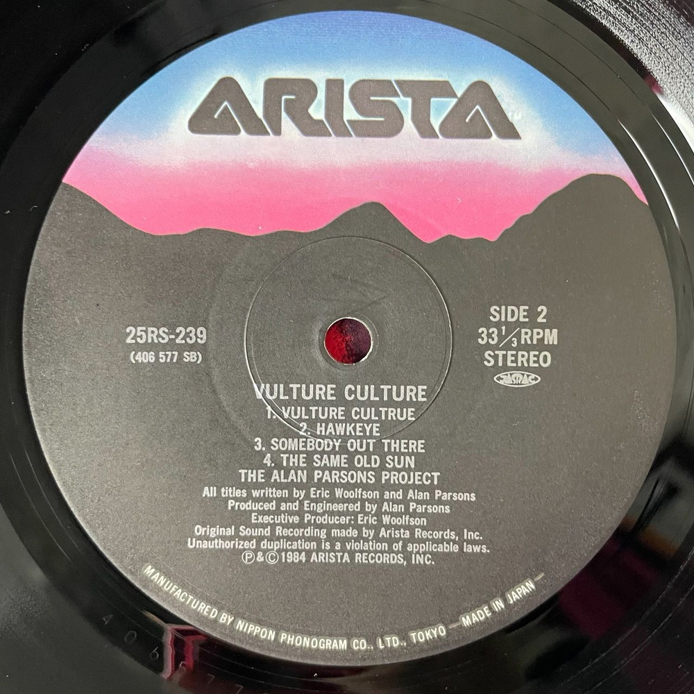 Винтажная виниловая пластинка LP The Alan Parsons Project Vulture Culture (Japan 1985) (Obi) Sooner Or Later
