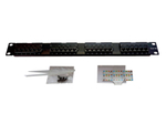 Патч-панель Ripo 19", 1U, 24 порта, Cat.5e (Класс D), 100МГц, RJ45/8P8C, 110, T568A/B