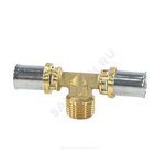 Тройник для МП/PE-X труб латунь пресс Дн 20х1/2"х20 НР RM153 Giacomini RM153Y037