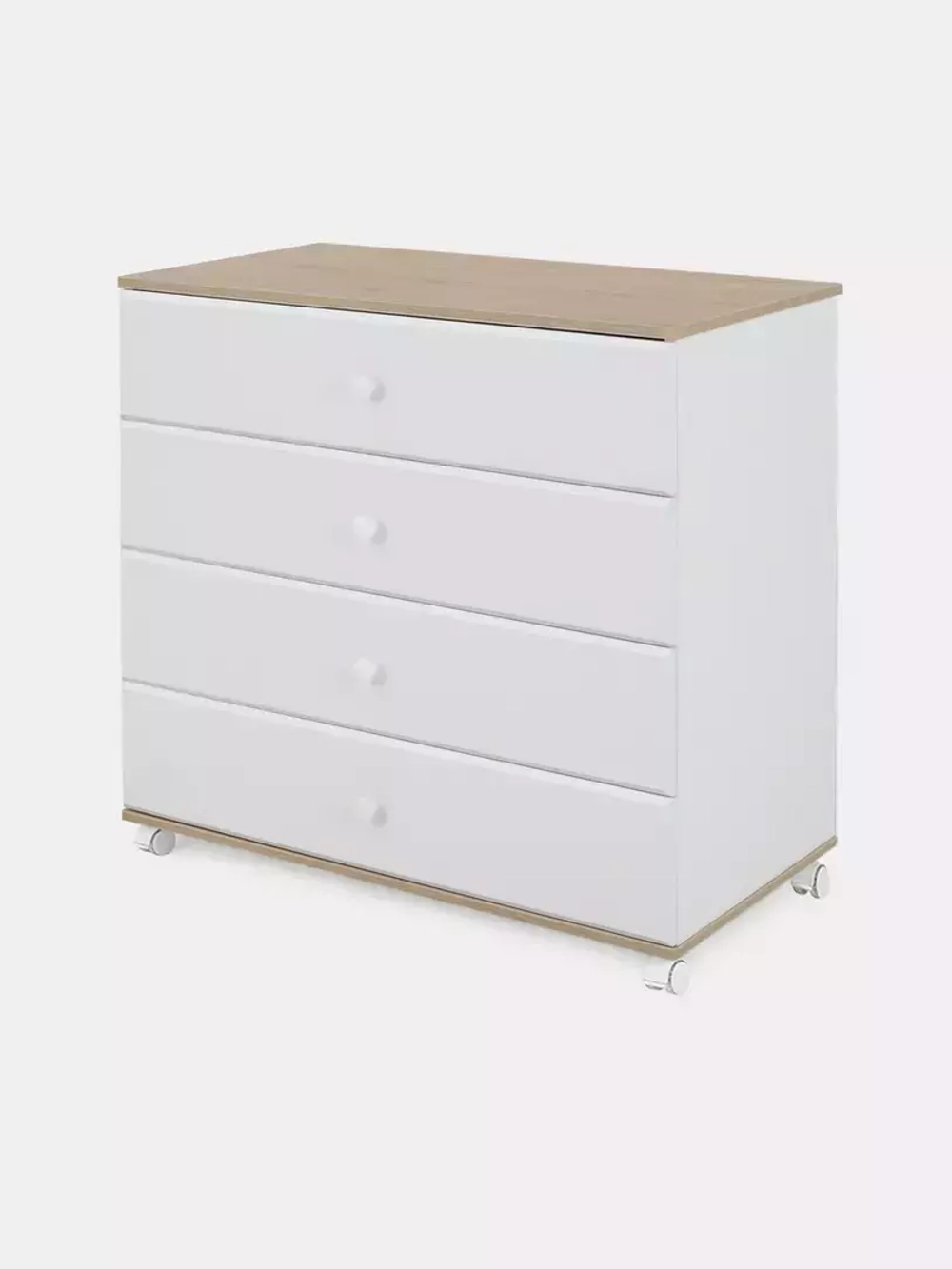 Комод "Ричард" 4 ящ. (арт.72) МДФ 800/4 (дуб/белый)