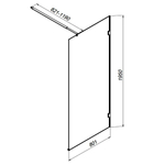 Душевая перегородка 80x195 см AM.PM X-Joy W94UWI-80-F1-BTE